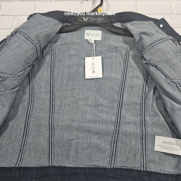 Blue Jean Jacket by Jessica Simpson. NWT. size large womans lightweight denim - Picture 6 of 13